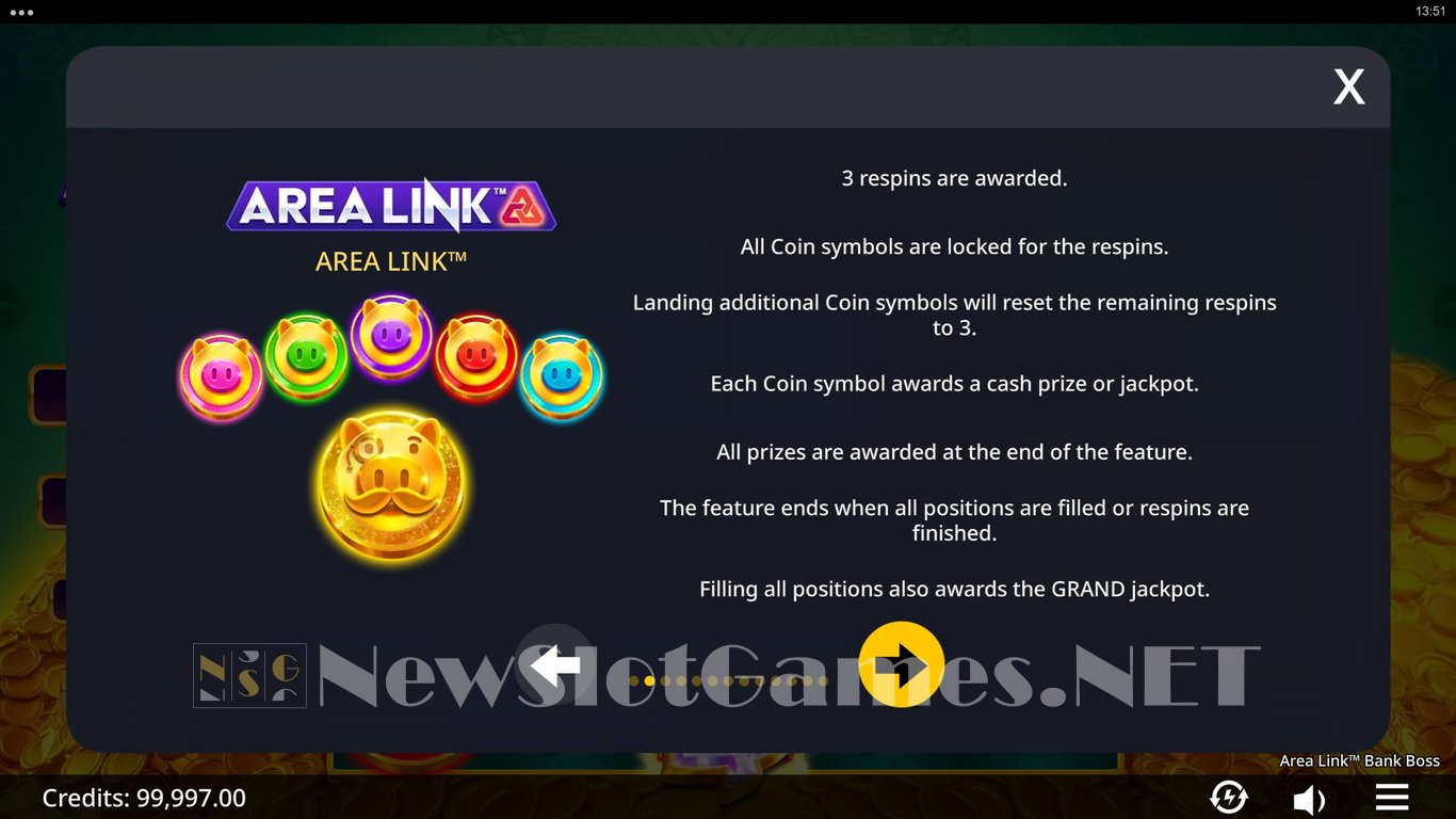 Area Link Bank Boss Slot Slot Image in Demo - pic. 6
