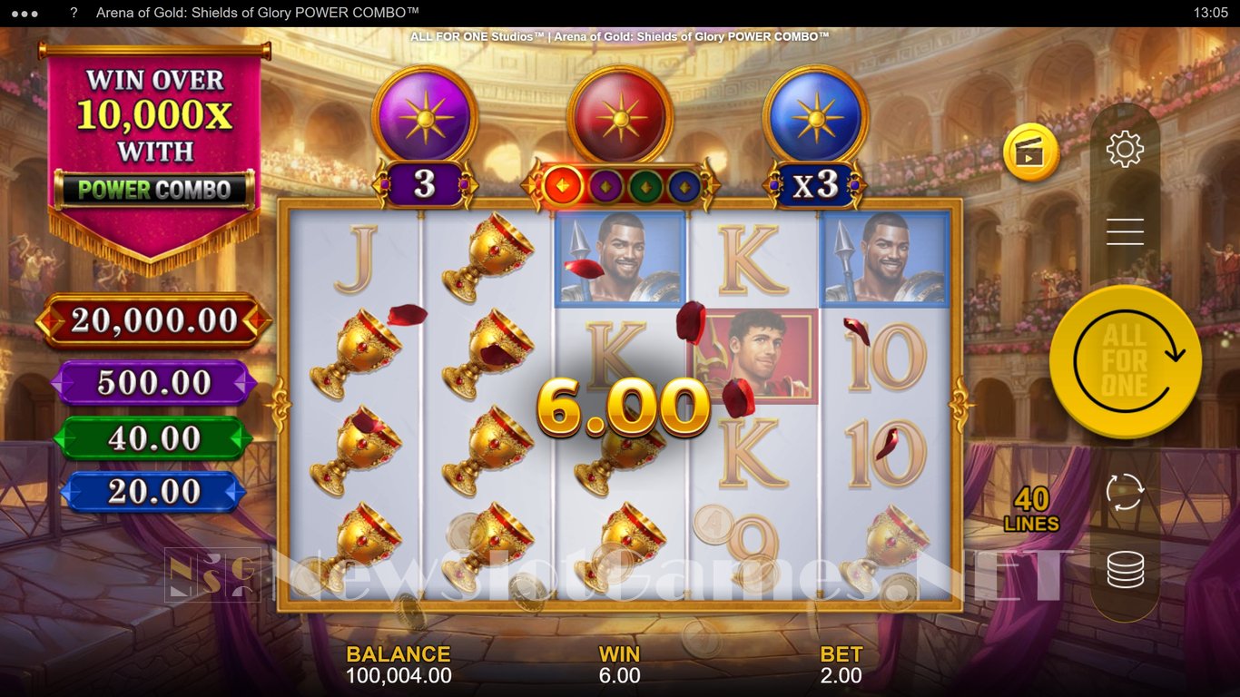 Arena of Gold Shields of Glory Slot Slot Image in Demo - pic. 2