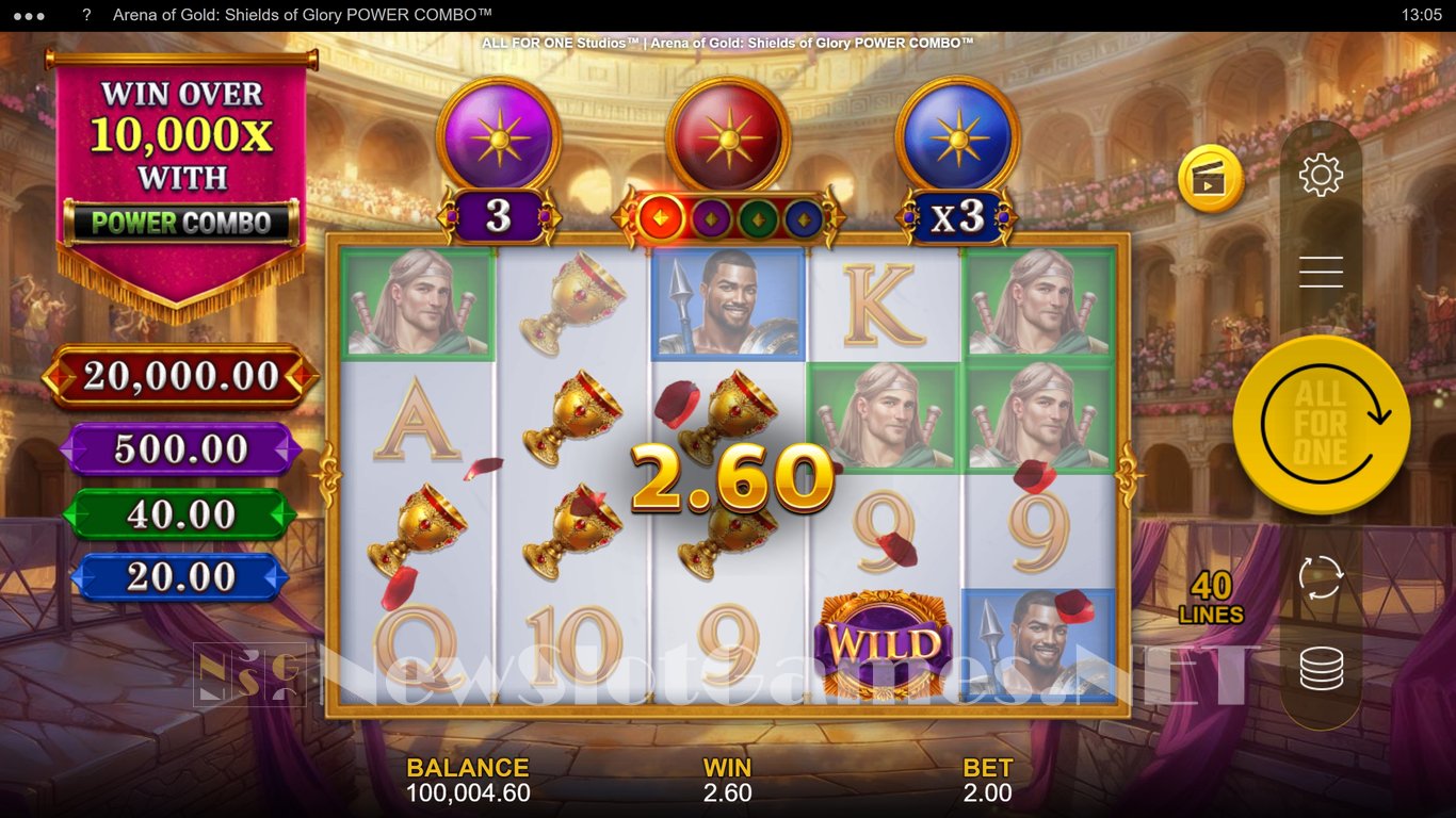 Arena of Gold Shields of Glory Slot Slot Image in Demo - pic. 3