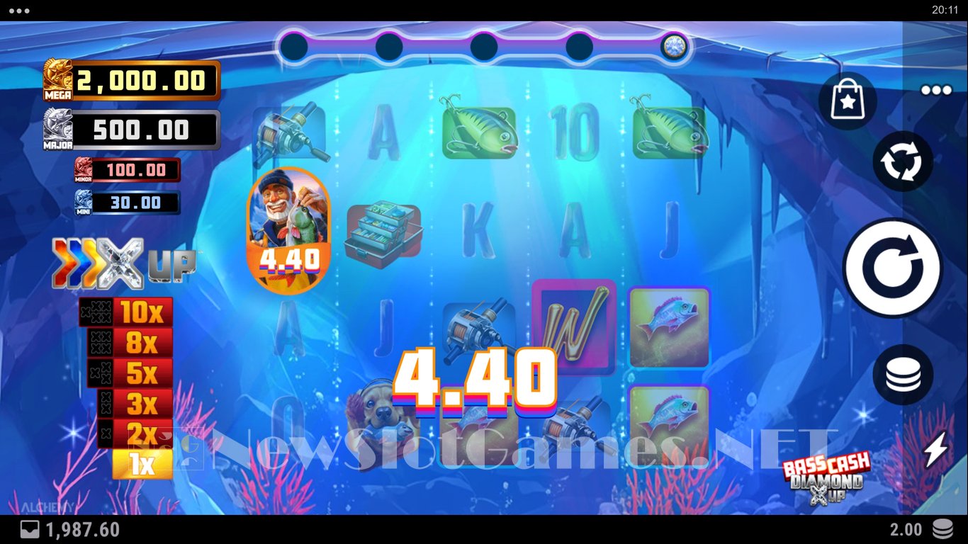 Bass Cash Diamond X UP Slot Slot Image in Demo - pic. 6