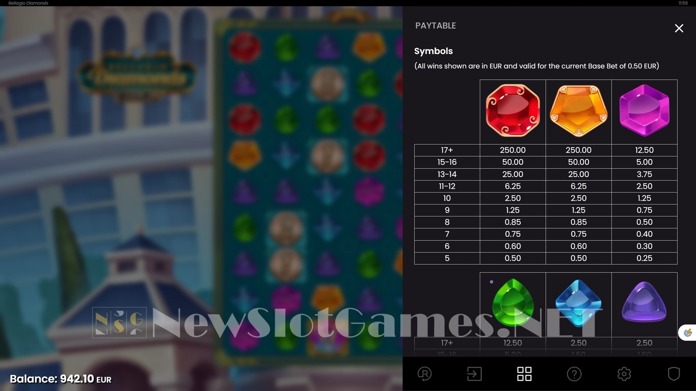 Bellagio Diamonds Slot Slot Image in Demo - pic. 13