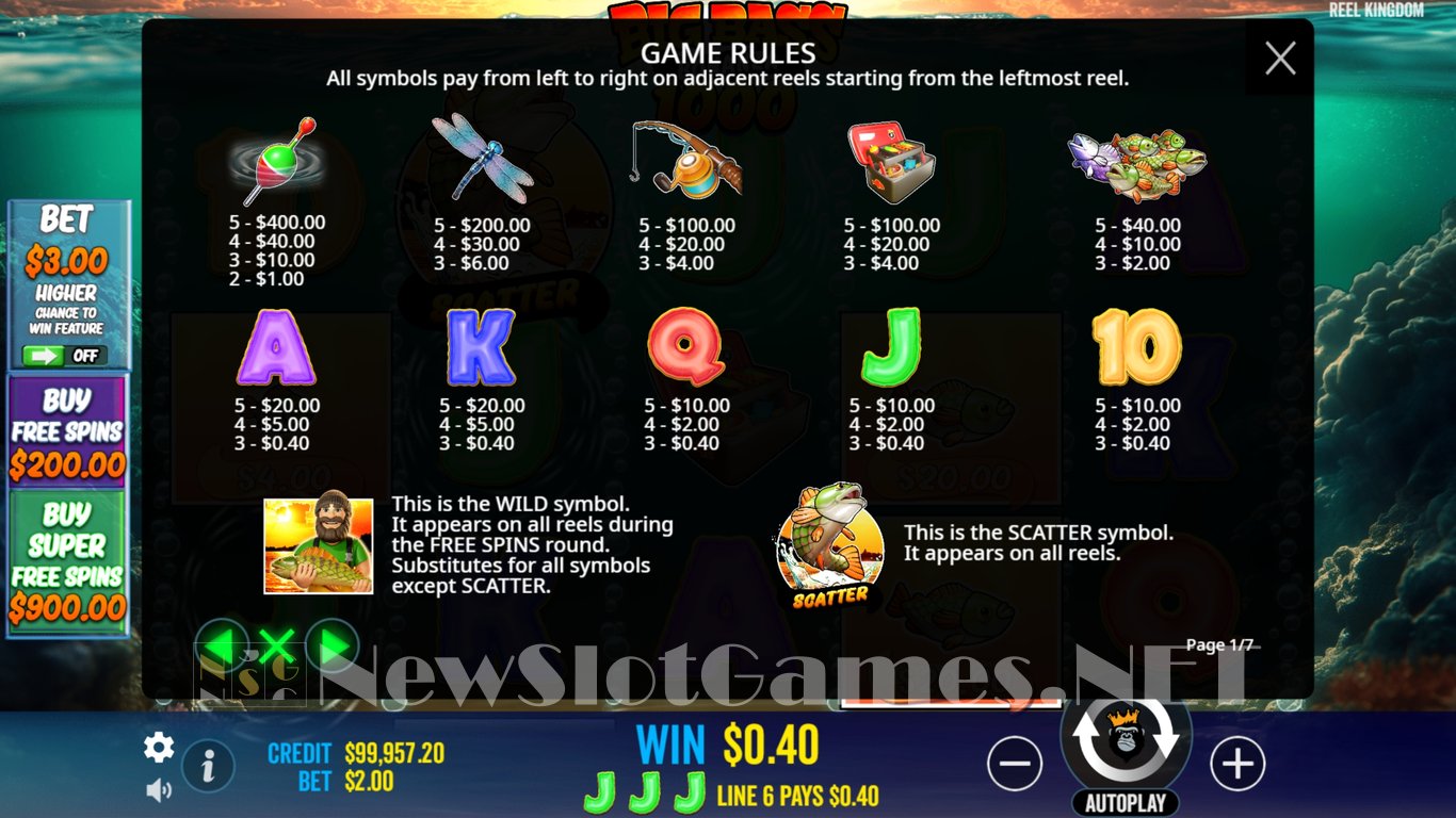 Big Bass Bonanza 1000 Slot Slot Image in Demo - pic. 12