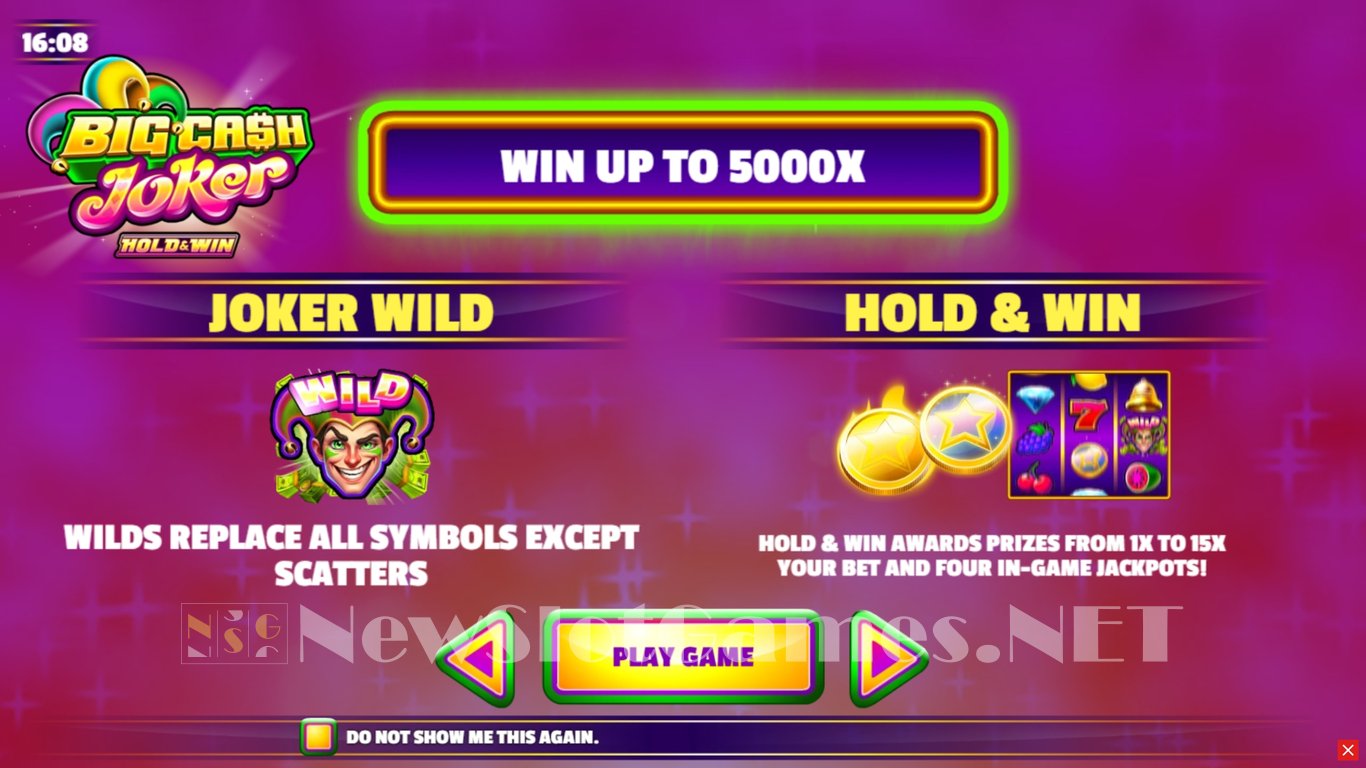 Big Cash Joker Hold & Win Slot Demo Image