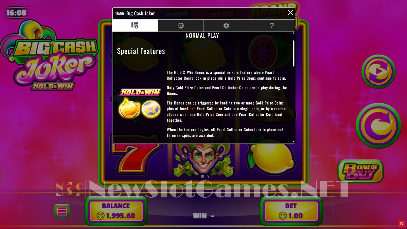 Big Cash Joker Hold & Win Slot Slot Image in Demo - pic. 5