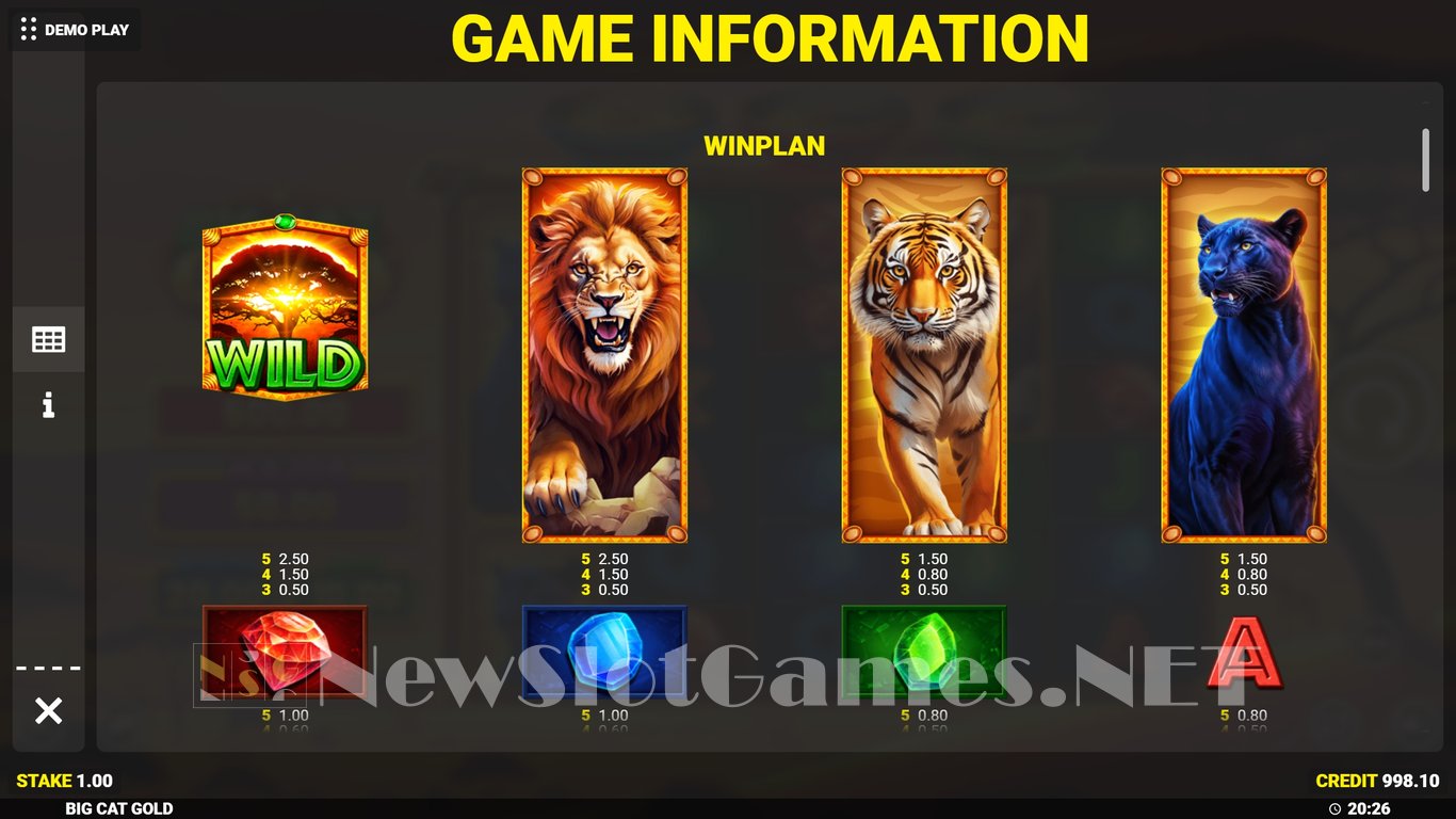 Big Cat Gold Slot Slot Image in Demo - pic. 7