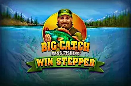 Big Catch Bass Fishing Win Stepper Slot Logo