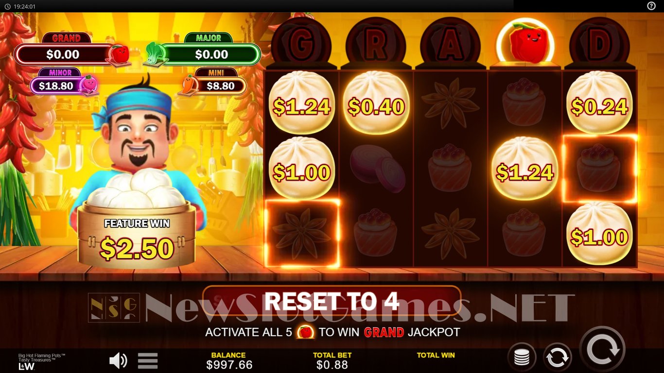 Big Hot Flaming Pots Tasty Treasures Slot Slot Image in Demo - pic. 5