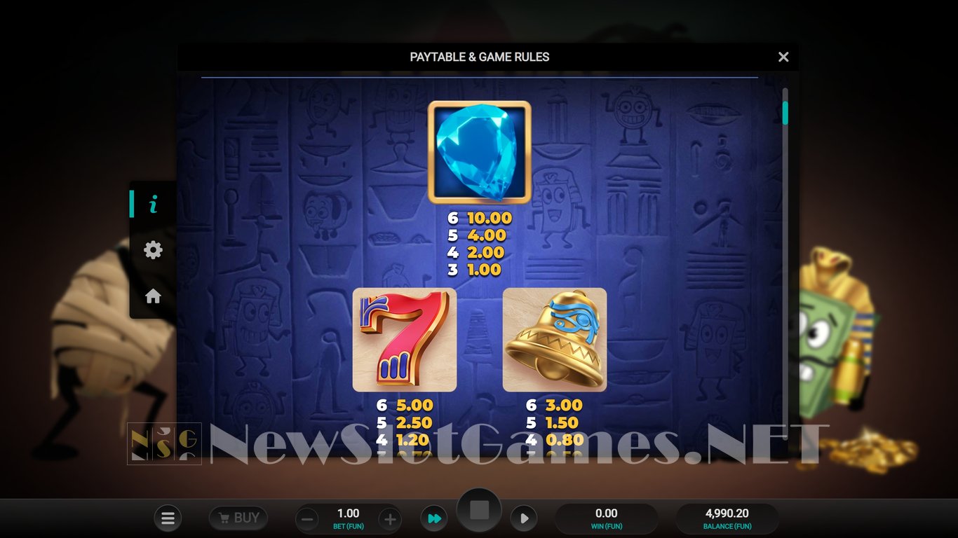 Bill & Coin 2 Mummy Mischief Slot Slot Image in Demo - pic. 6