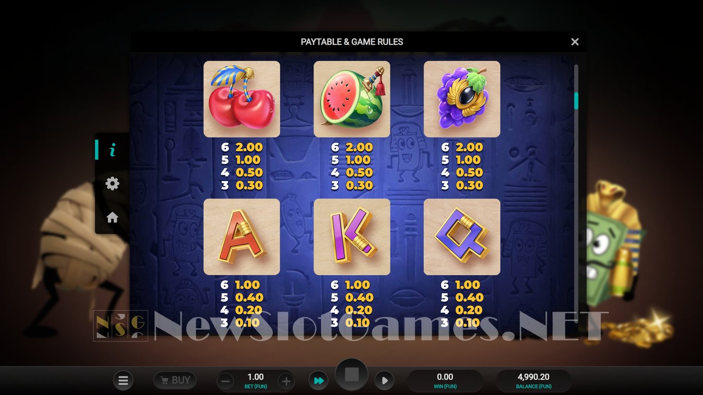 Bill & Coin 2 Mummy Mischief Slot Slot Image in Demo - pic. 7