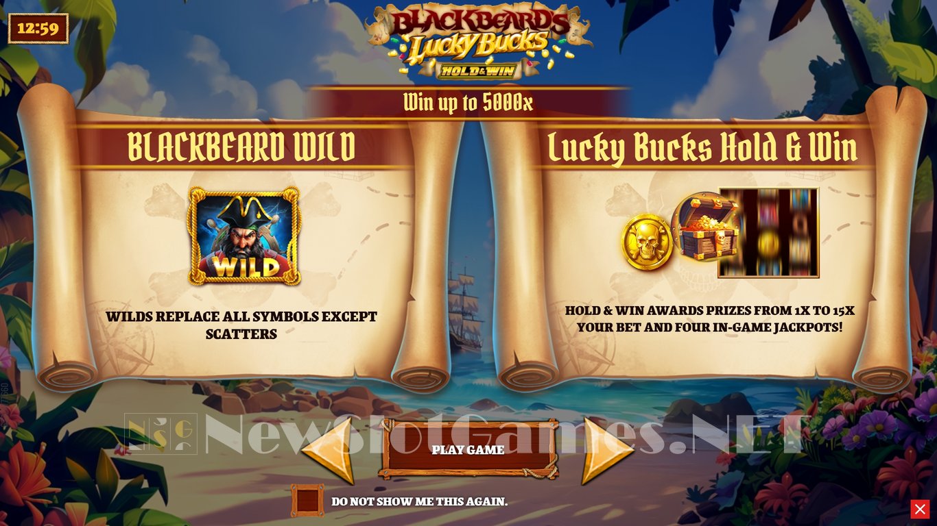 Blackbeards Lucky Bucks Slot Demo Image