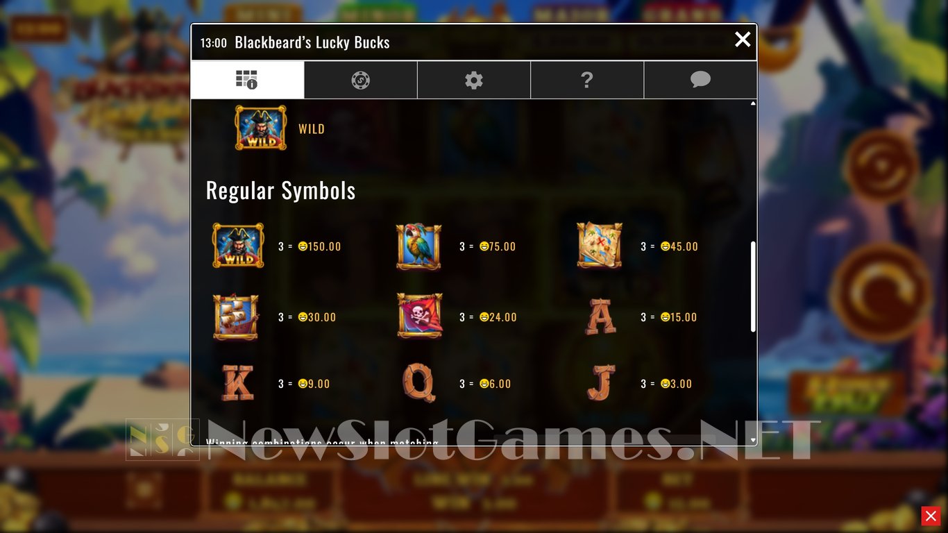 Blackbeards Lucky Bucks Slot Slot Image in Demo - pic. 9
