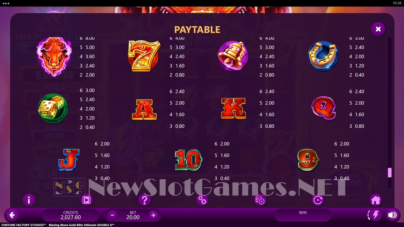 Blazing Bison Gold Blitz Ultimate Double X Slot Slot Image in Demo - pic. 10
