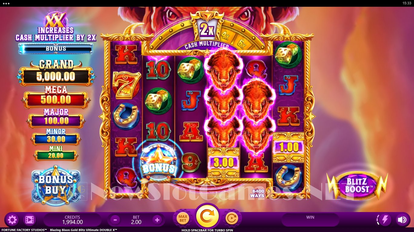 Blazing Bison Gold Blitz Ultimate Double X Slot Slot Image in Demo - pic. 2