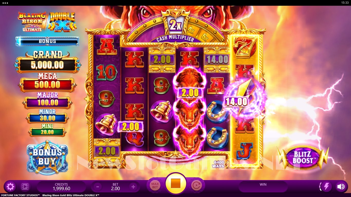 Blazing Bison Gold Blitz Ultimate Double X Slot Slot Image in Demo - pic. 3