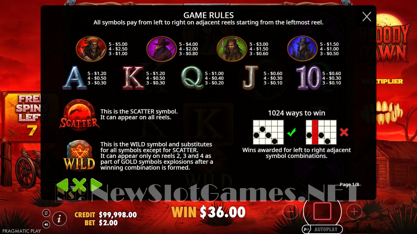 Bloody Dawn Slot Slot Image in Demo - pic. 7