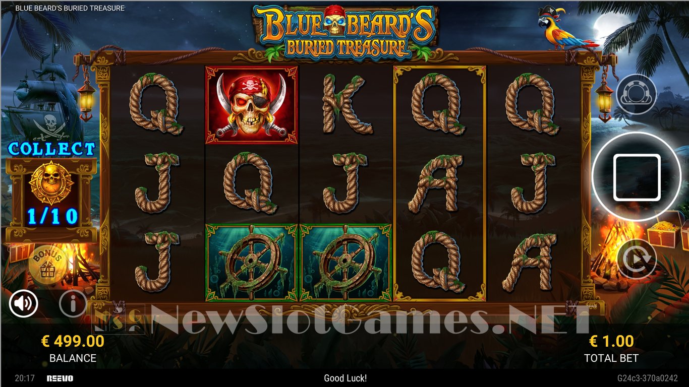 Blue Beards Buried Treasure Slot Demo Image