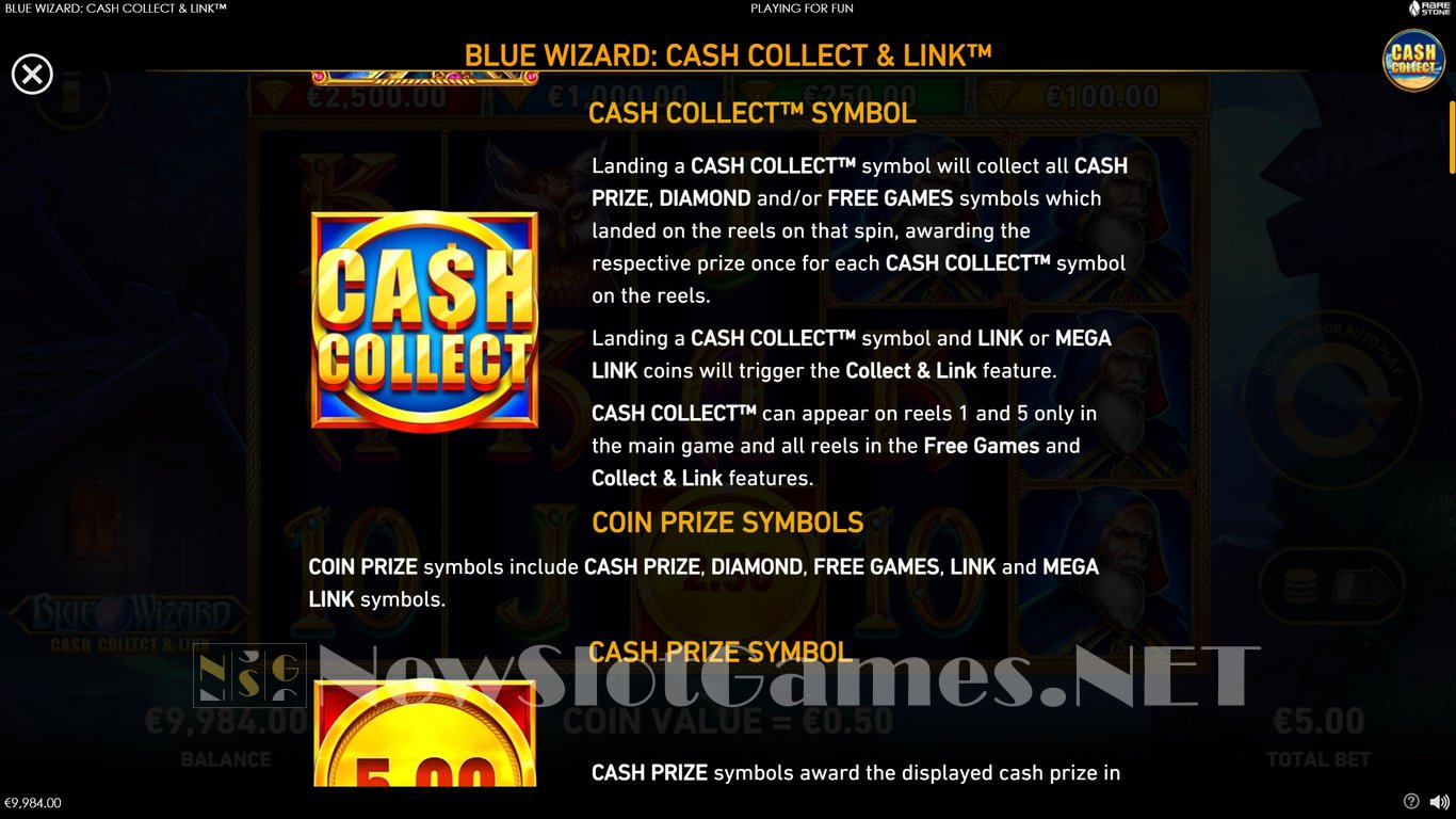 Blue Wizard Cash Collect & Link Slot Slot Image in Demo - pic. 5