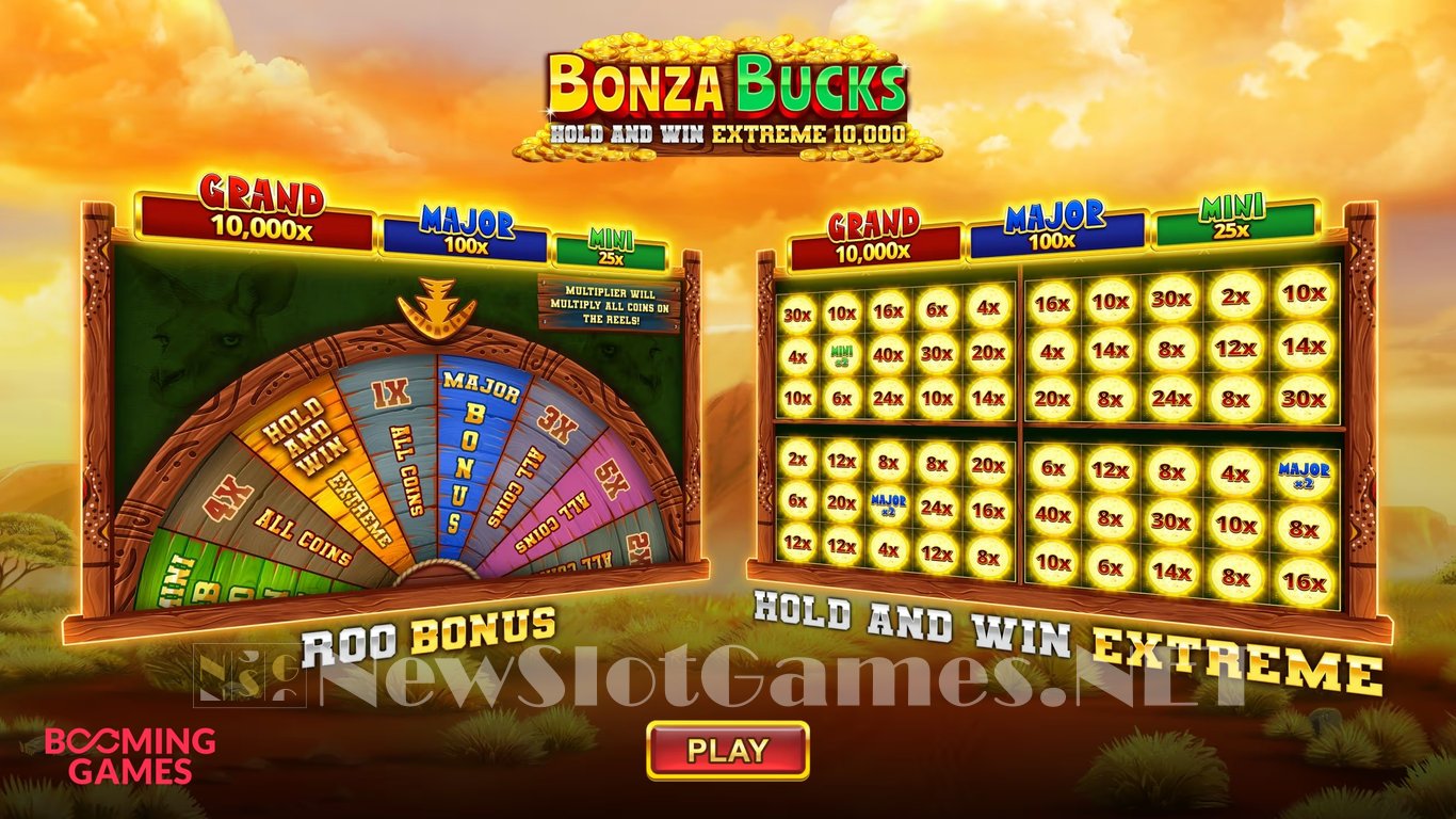 Bonza Bucks Hold and Win Extreme 10,000 Slot Demo Image
