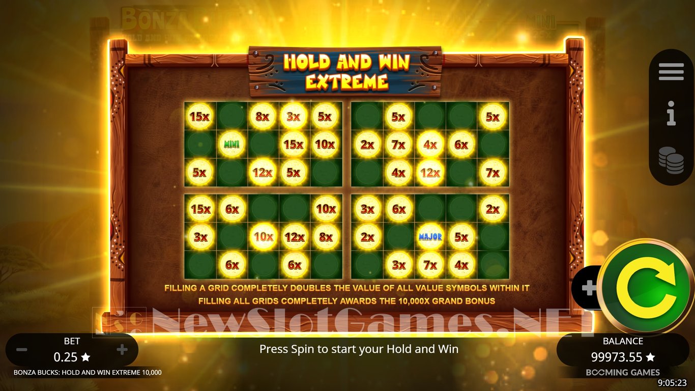 Bonza Bucks Hold and Win Extreme 10,000 Slot Slot Image in Demo - pic. 8
