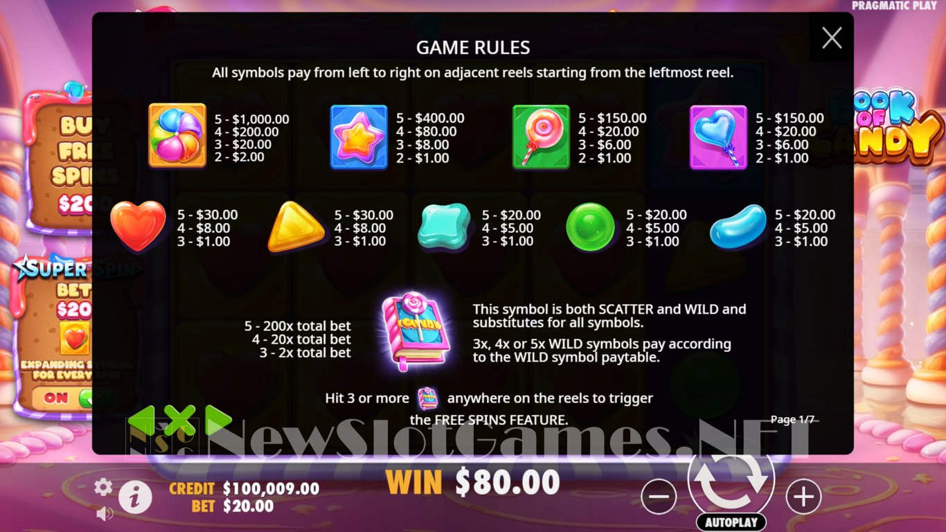 Book of Candy Slot Slot Image in Demo - pic. 11
