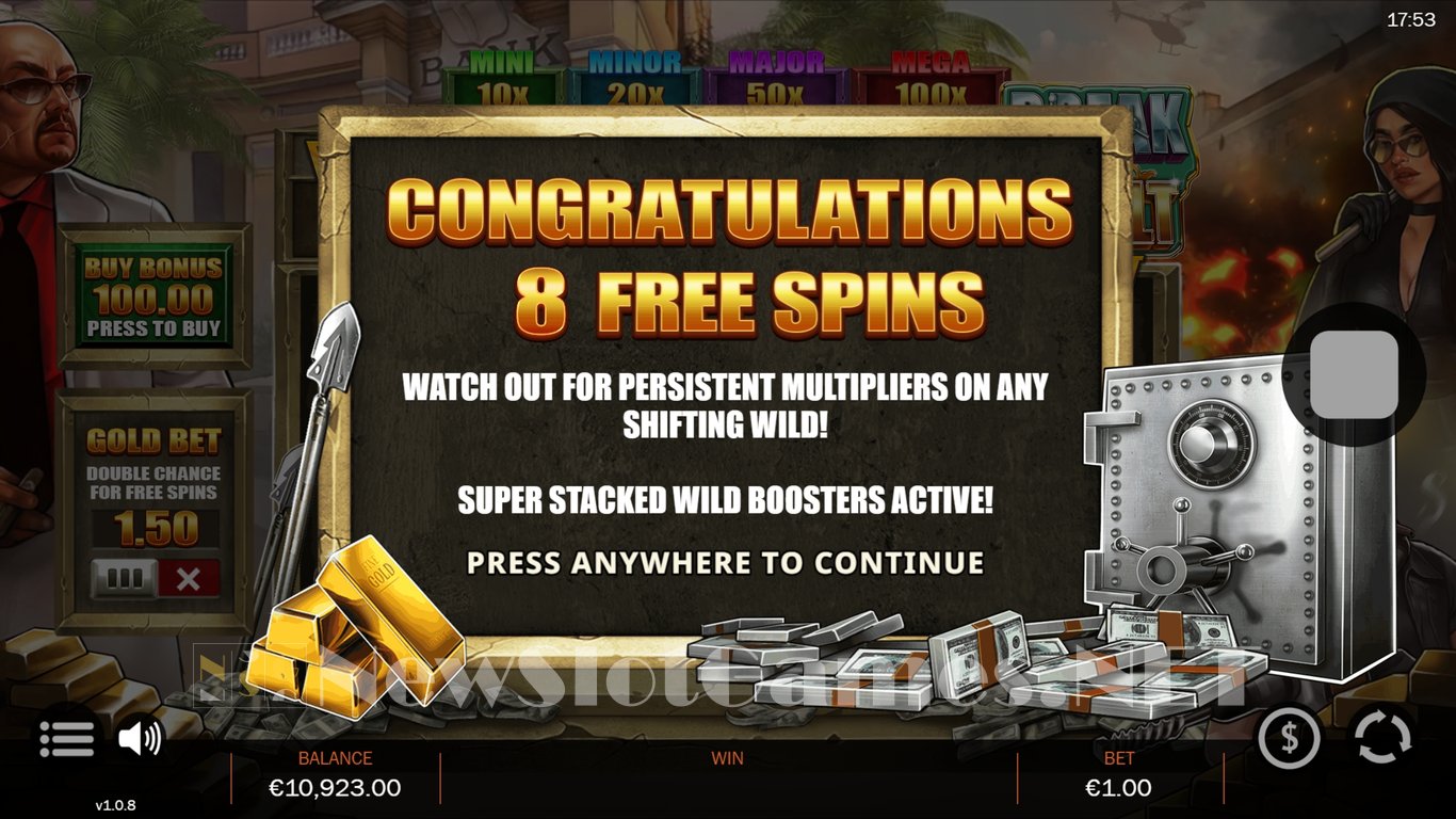 Break the Vault MultiBoost Slot Slot Image in Demo - pic. 6