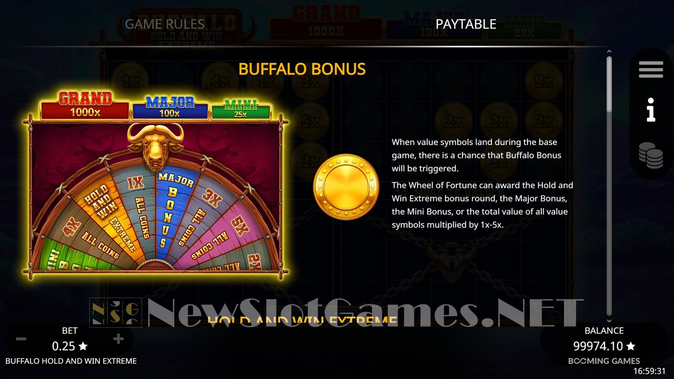 Buffalo Hold and Win Extreme 10,000 Slot Slot Image in Demo - pic. 13