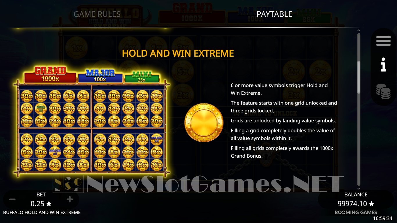Buffalo Hold and Win Extreme 10,000 Slot Slot Image in Demo - pic. 14
