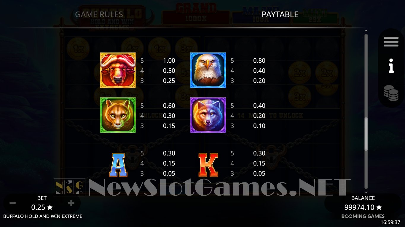Buffalo Hold and Win Extreme 10,000 Slot Slot Image in Demo - pic. 15