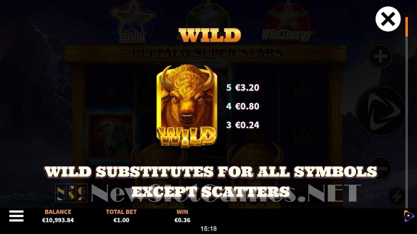 Buffalo Super Stars Slot Slot Image in Demo - pic. 6