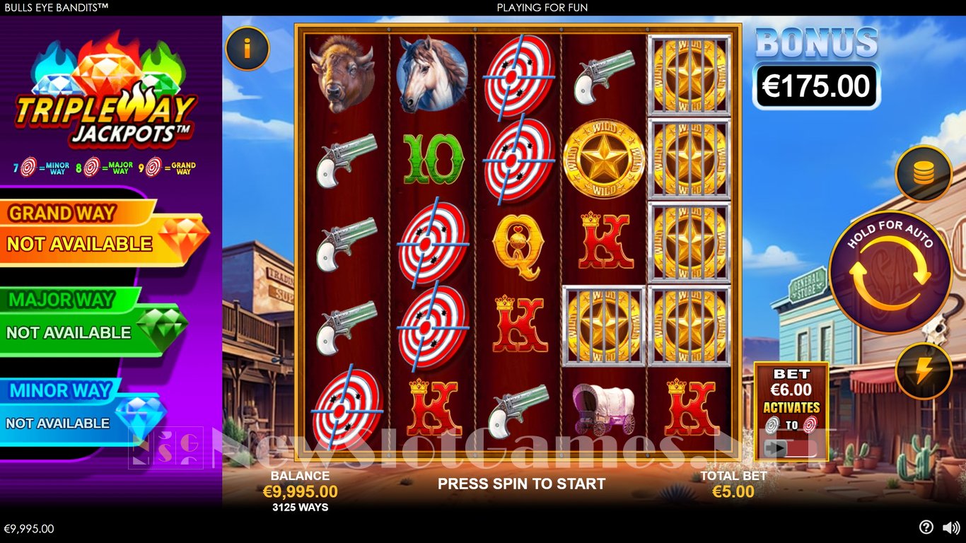 Bulls Eye Bandits Slot Demo Image