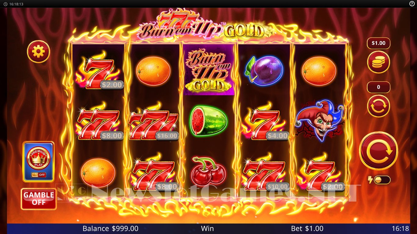 Burn Em Up Gold Slot Demo Image