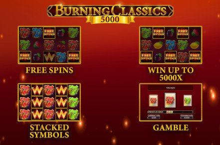 Burning Classics 5000 Slot Logo