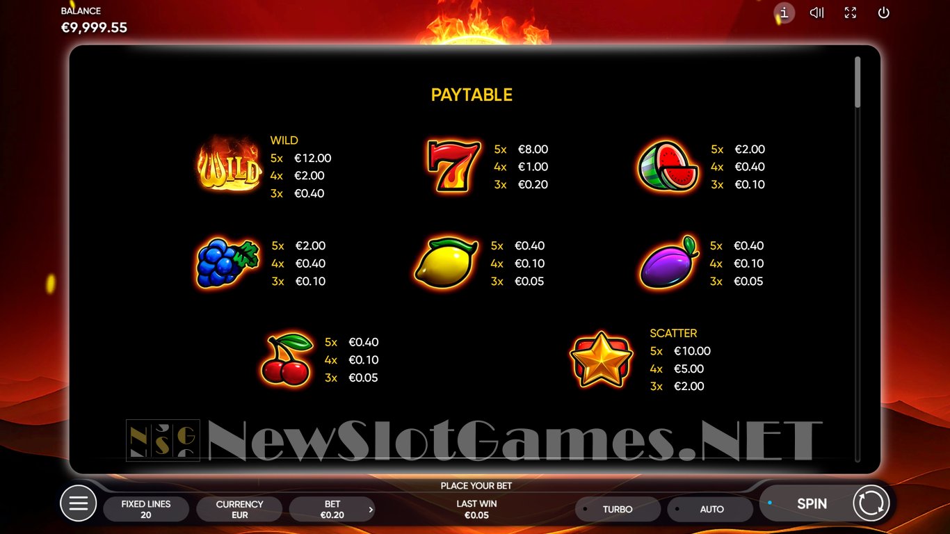 Burning Coins 20 Slot Slot Image in Demo - pic. 7