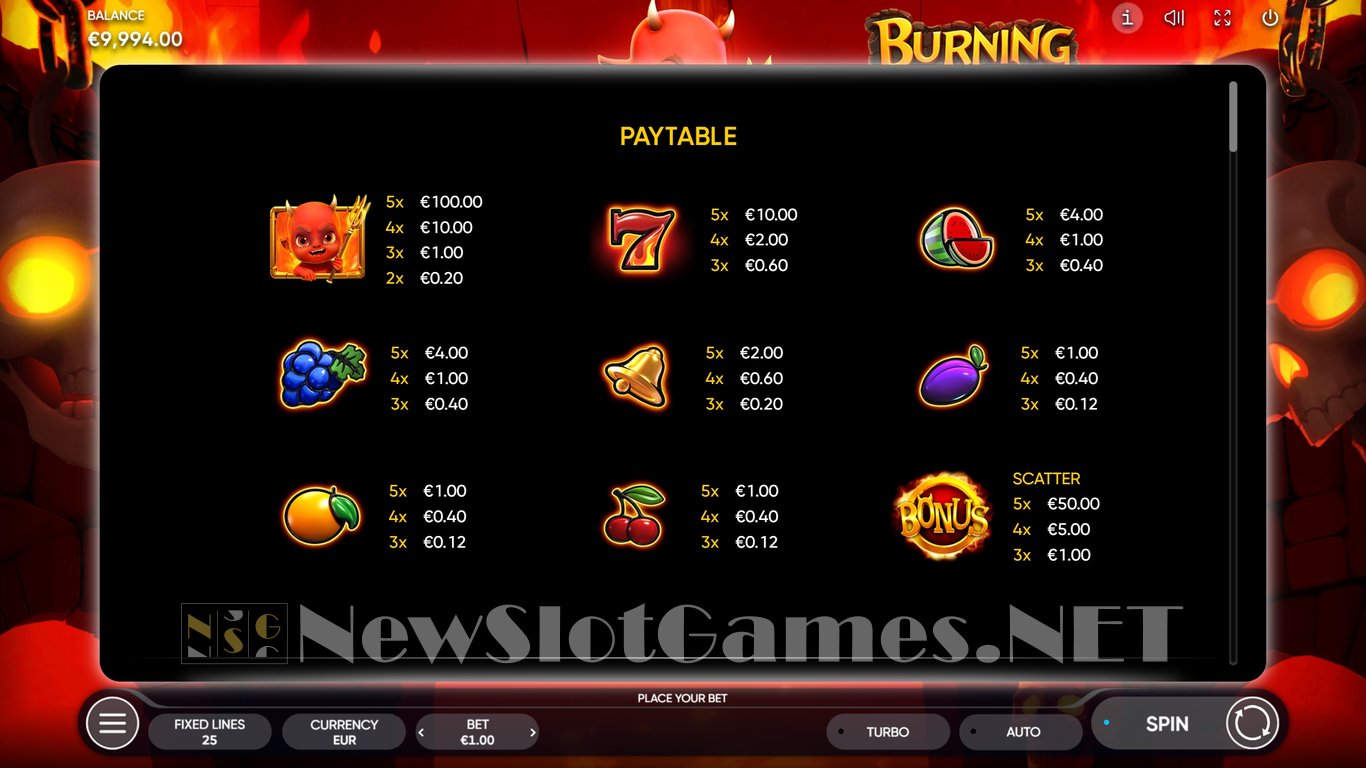 Burning Hell Slot Slot Image in Demo - pic. 7