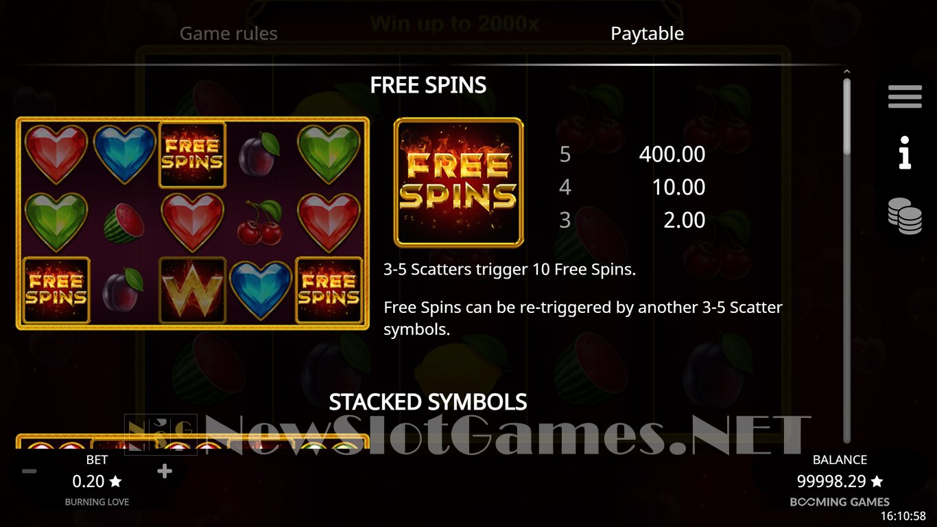 Burning Love Slot Slot Image in Demo - pic. 8