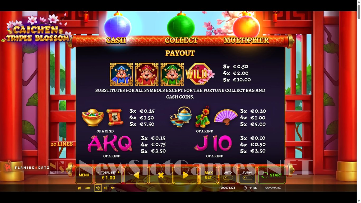 Caichen Triple Blossom Slot Slot Image in Demo - pic. 5