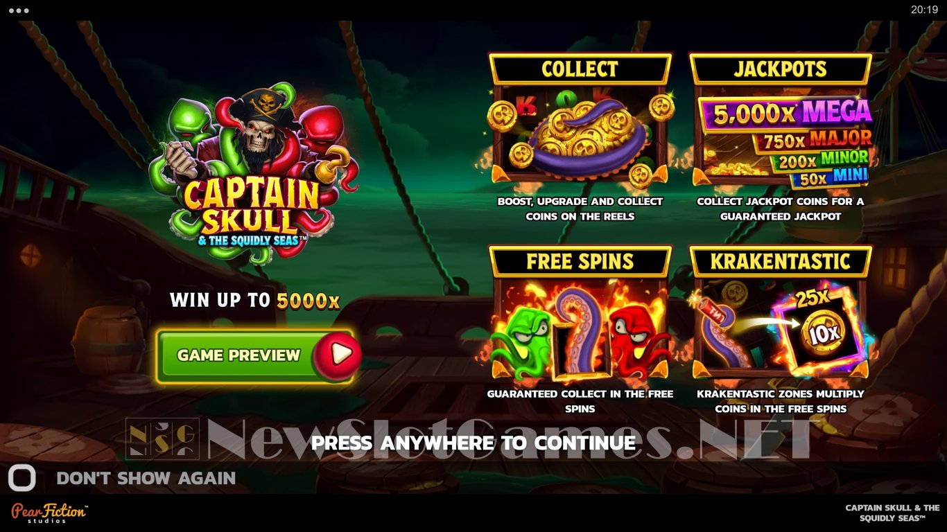 Captain Skull & the Squidly Seas Slot Demo Image