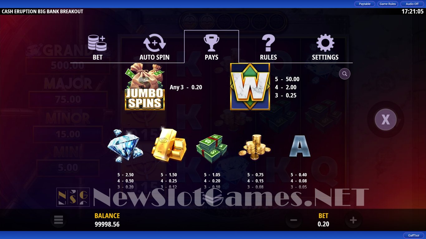 Cash Eruption Big Bank Breakout Slot Slot Image in Demo - pic. 5