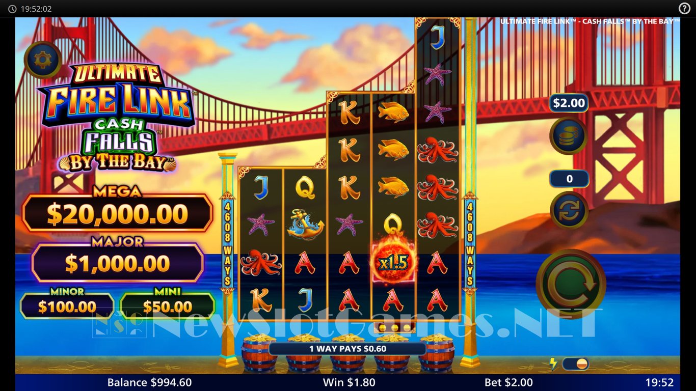 Ultimate Fire Link Cash Falls By the Bay Slot Slot Image in Demo - pic. 3