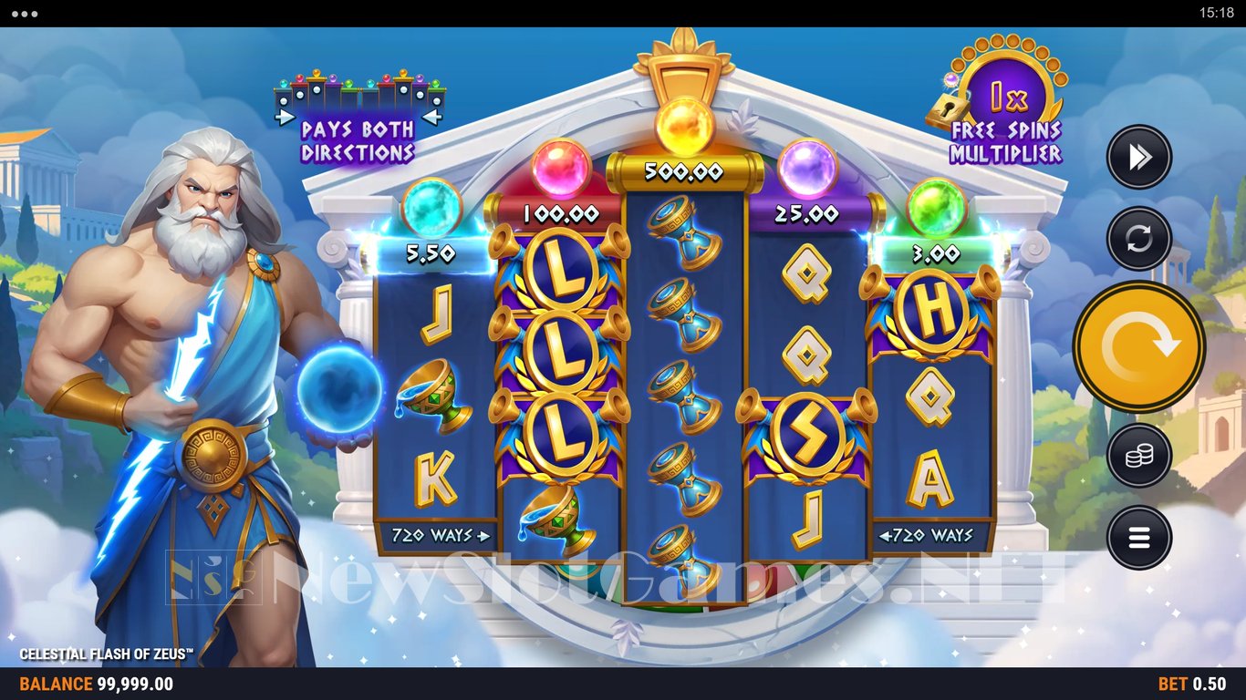 Celestial Flash of Zeus Slot Demo Image