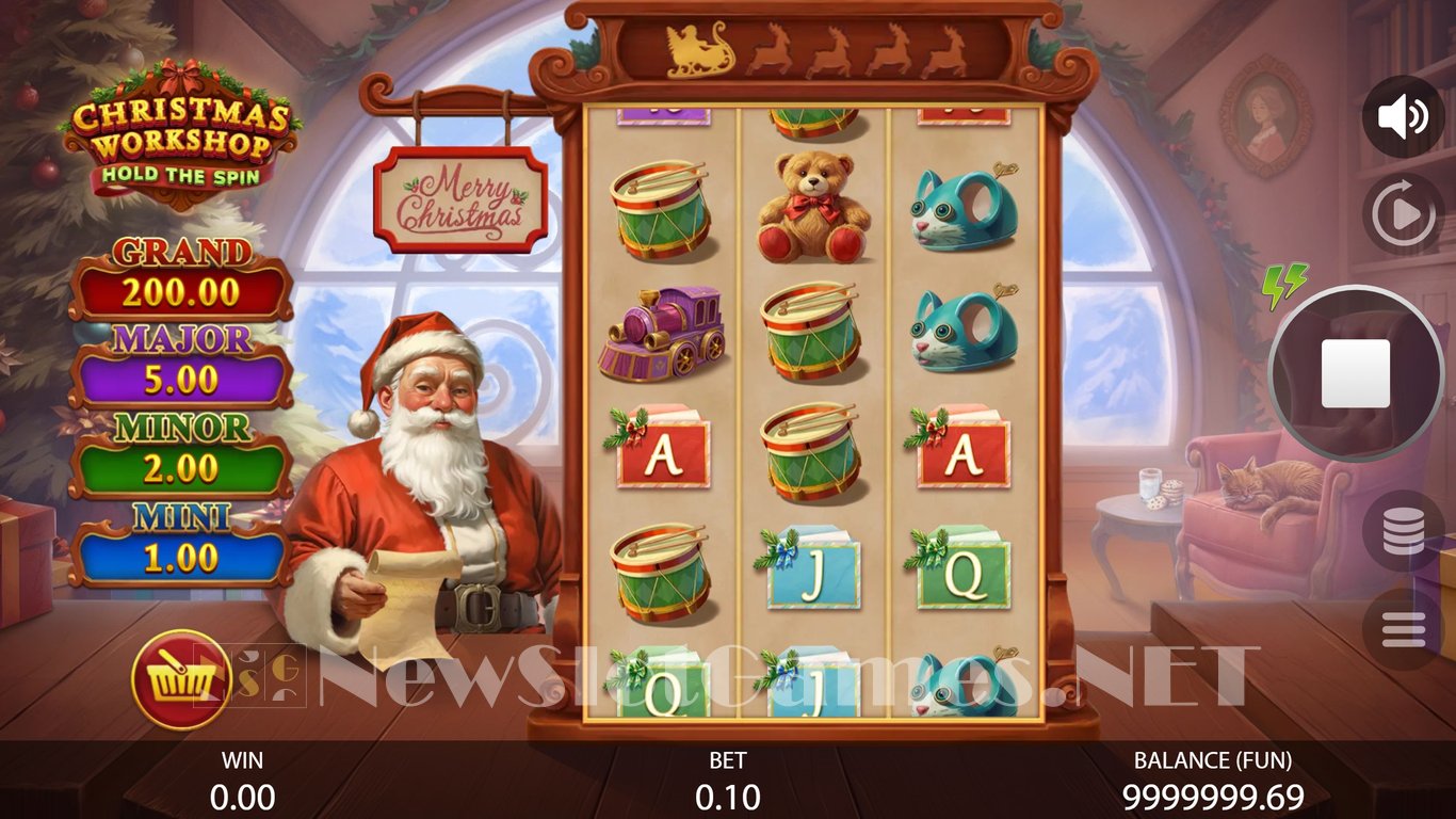 Christmas Workshop Hold the Spin Slot Demo Image