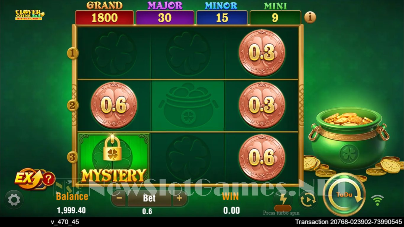 Clover Coins 3x3 Slot Review & Demo by TaDa Gaming - Play Free Online