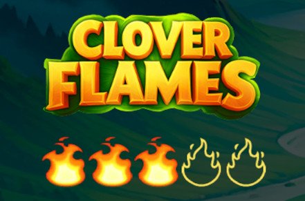 Clover Flames Slot Logo