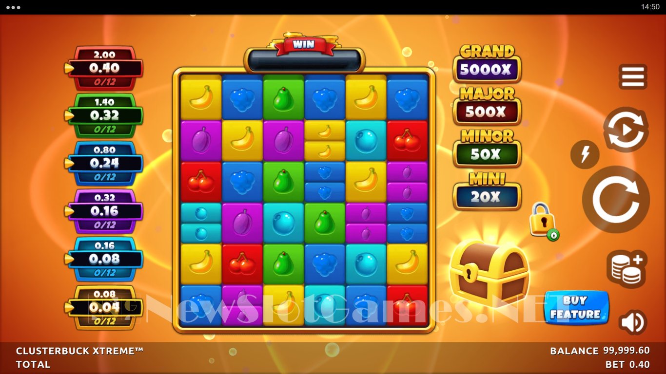 ClusterBuck Xtreme Slot Demo Image