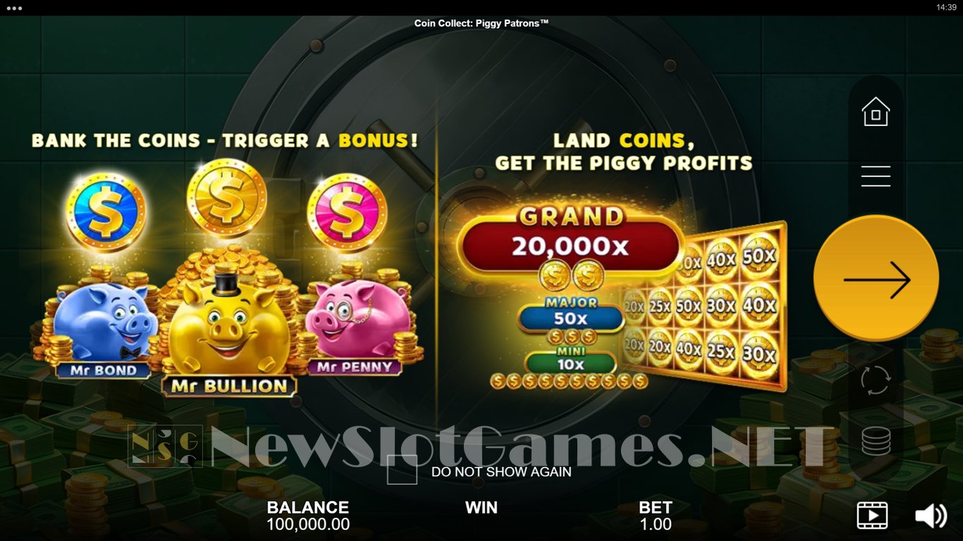 Coin Collect Piggy Patrons Slot Demo Image