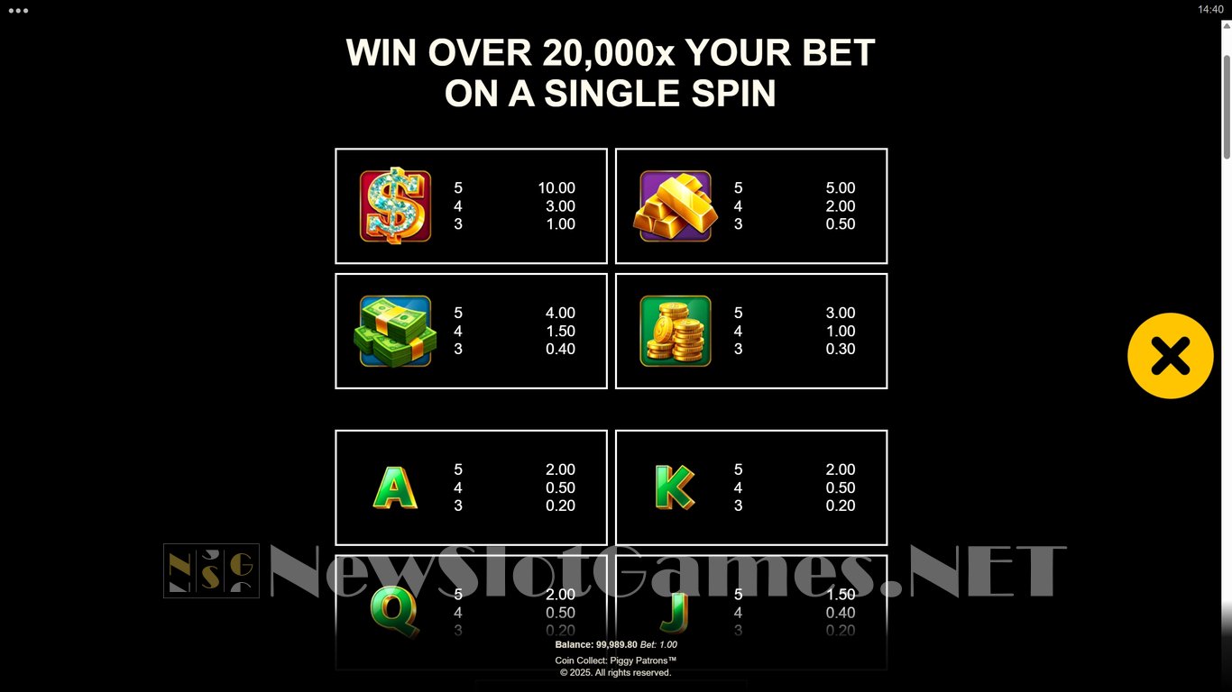 Coin Collect Piggy Patrons Slot Slot Image in Demo - pic. 6