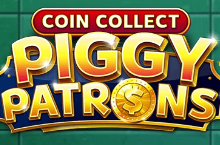 Coin Collect Piggy Patrons Slot Logo