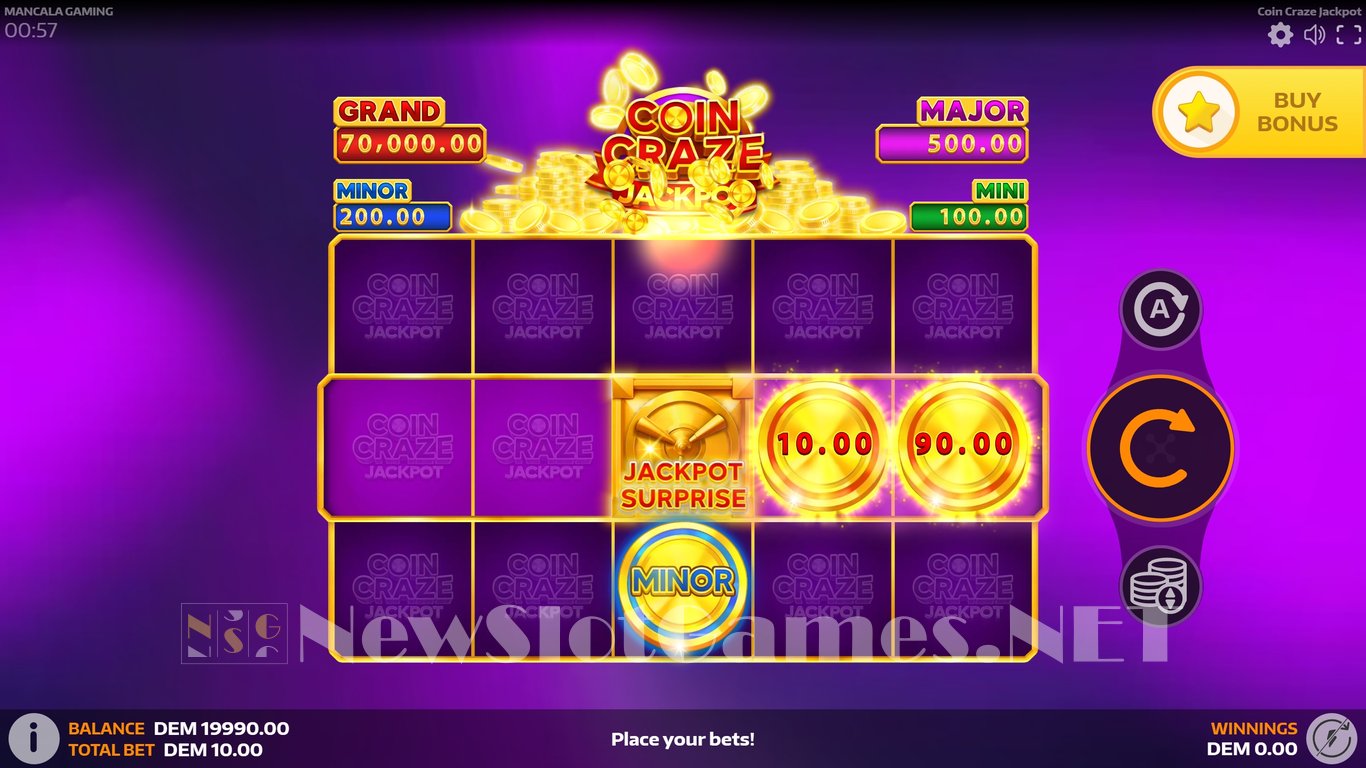 Coin Craze Jackpot Slot Demo Image