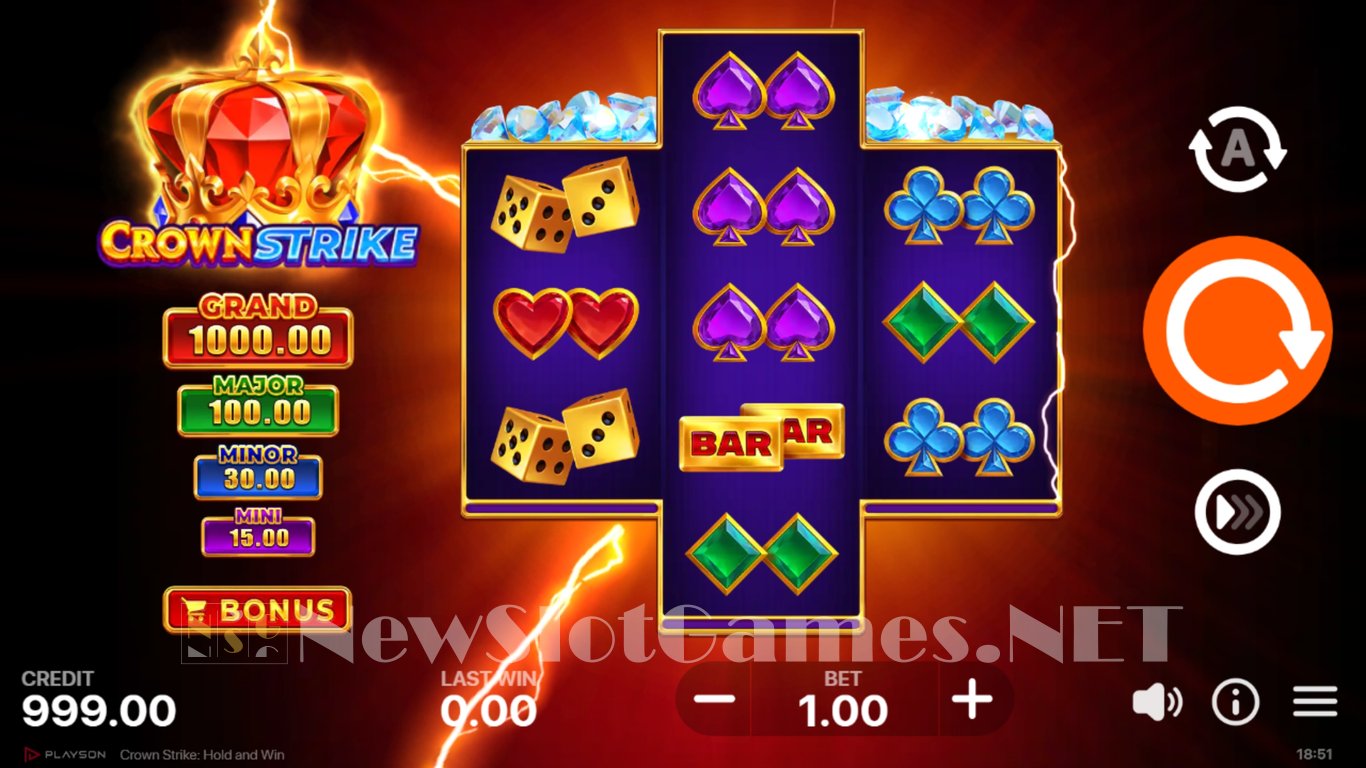Crown Strike Hold and Win Slot Demo Image