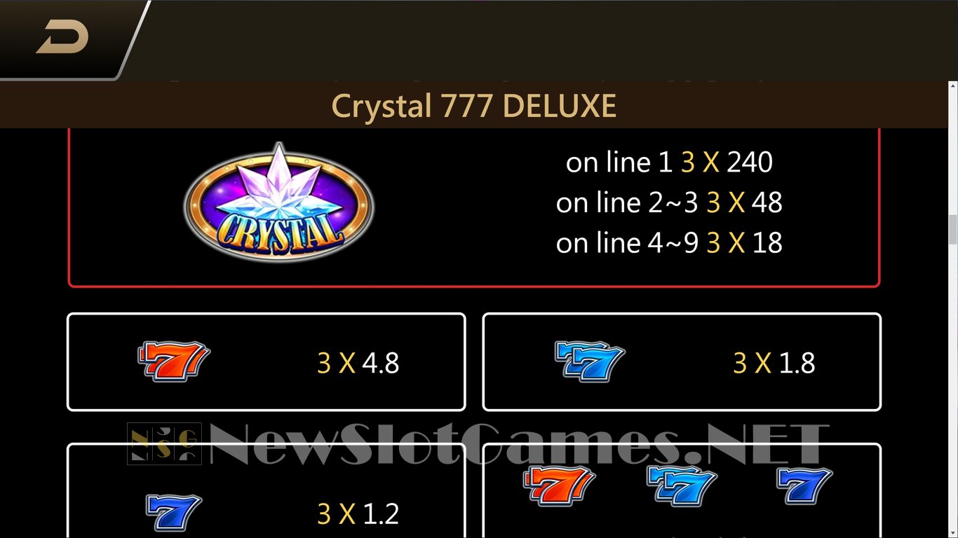Crystal 777 Deluxe Slot Slot Image in Demo - pic. 6